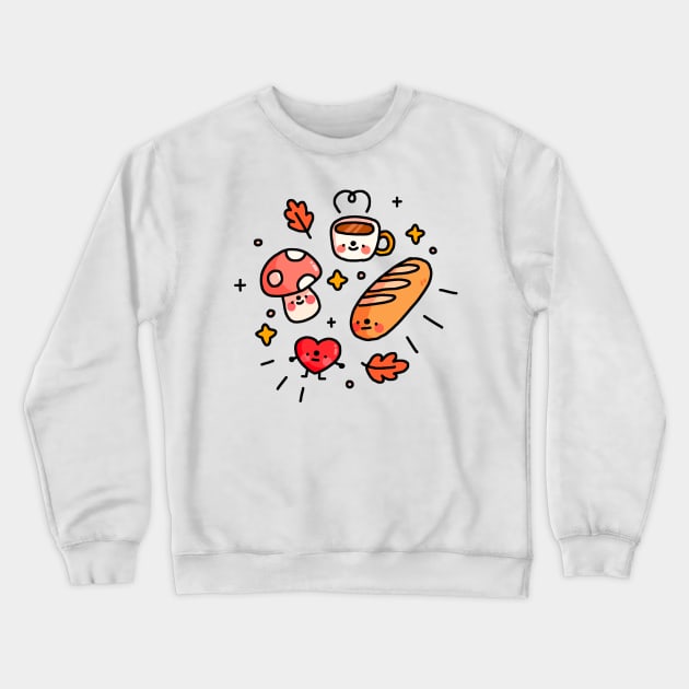 Fall Friends Crewneck Sweatshirt by maiadrawss